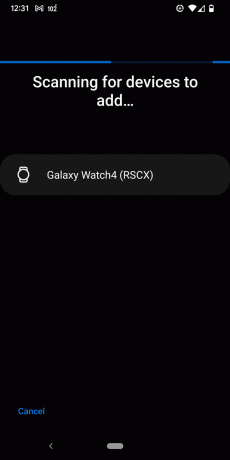 Galaxy Watch 4 ir izcelts lietotnē Galaxy Wearable.