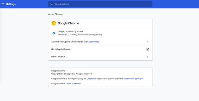 Configuración de Chrome Canary