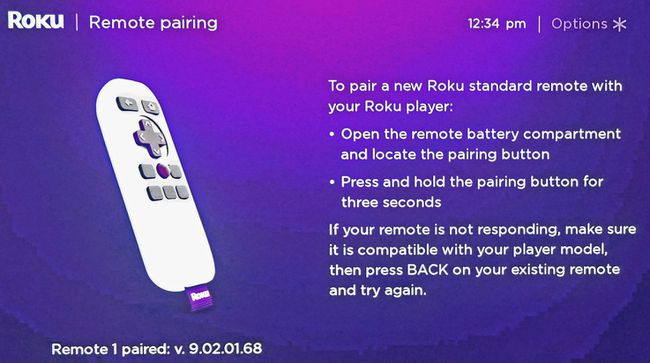 Roku 설정 - 원격 페어링