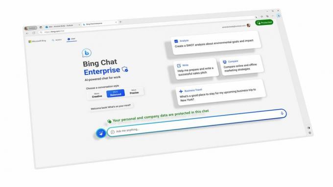 Bing Chat Enterprisen mainosmateriaali