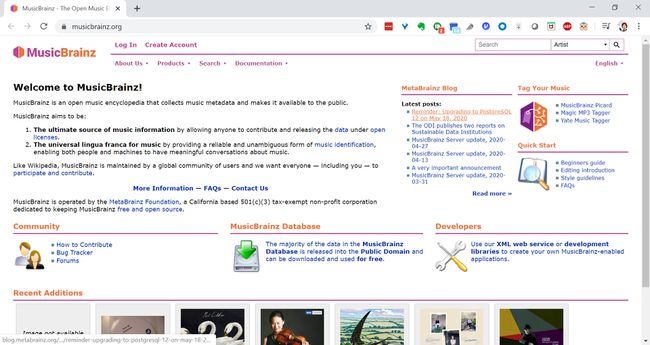 Web Musicbrainz.